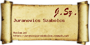 Juranovics Szabolcs névjegykártya